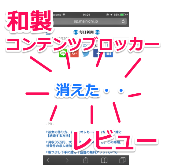 Ios9 和製コンテンツブロッカー登場で広告完全消去 海外アプリとブロック比較レビュー Laboホンテン