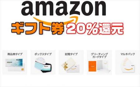 【Amazonギフト券】5,000円購入で最大1,000ポイント還元キャンペーン