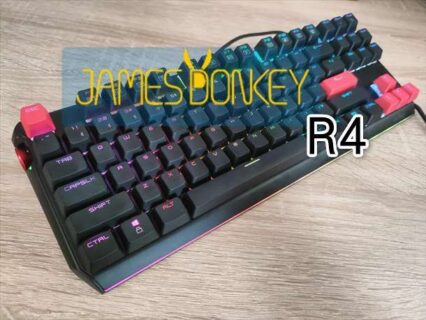 【JamesDonkey RS4実機レビュー】有線、無線での接続が可能なリニア軸TKLゲーミングキーボード