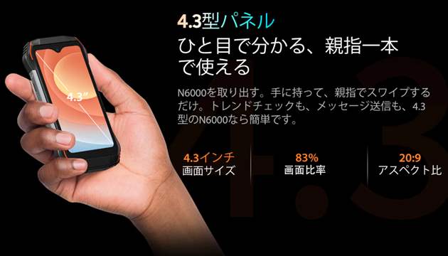 ワールドプレミアセールで$149.99（＄100オフ）4.3画面の超コンパクト