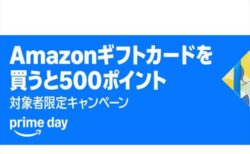 【Prime day】Amazonギフトカードを買うと500ポイントプレゼント～7月14日まで