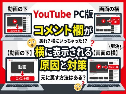 PC版YouTubeでコメント欄が右側に移動した？原因と元の配置に戻す対策まとめ
